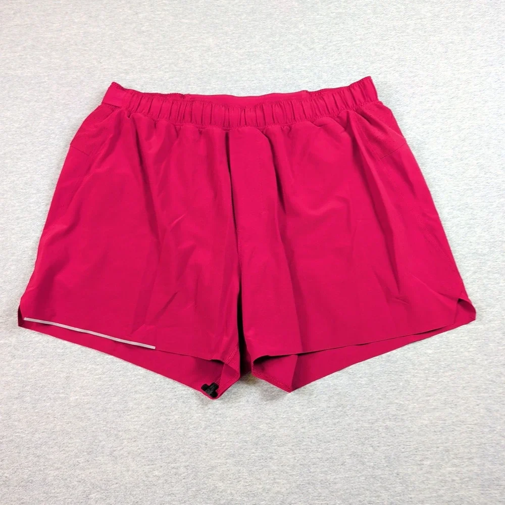 Lululemon x Barrys Stronger As One Shorts Ruby 4 Inch Inseam Lined Mens S/M